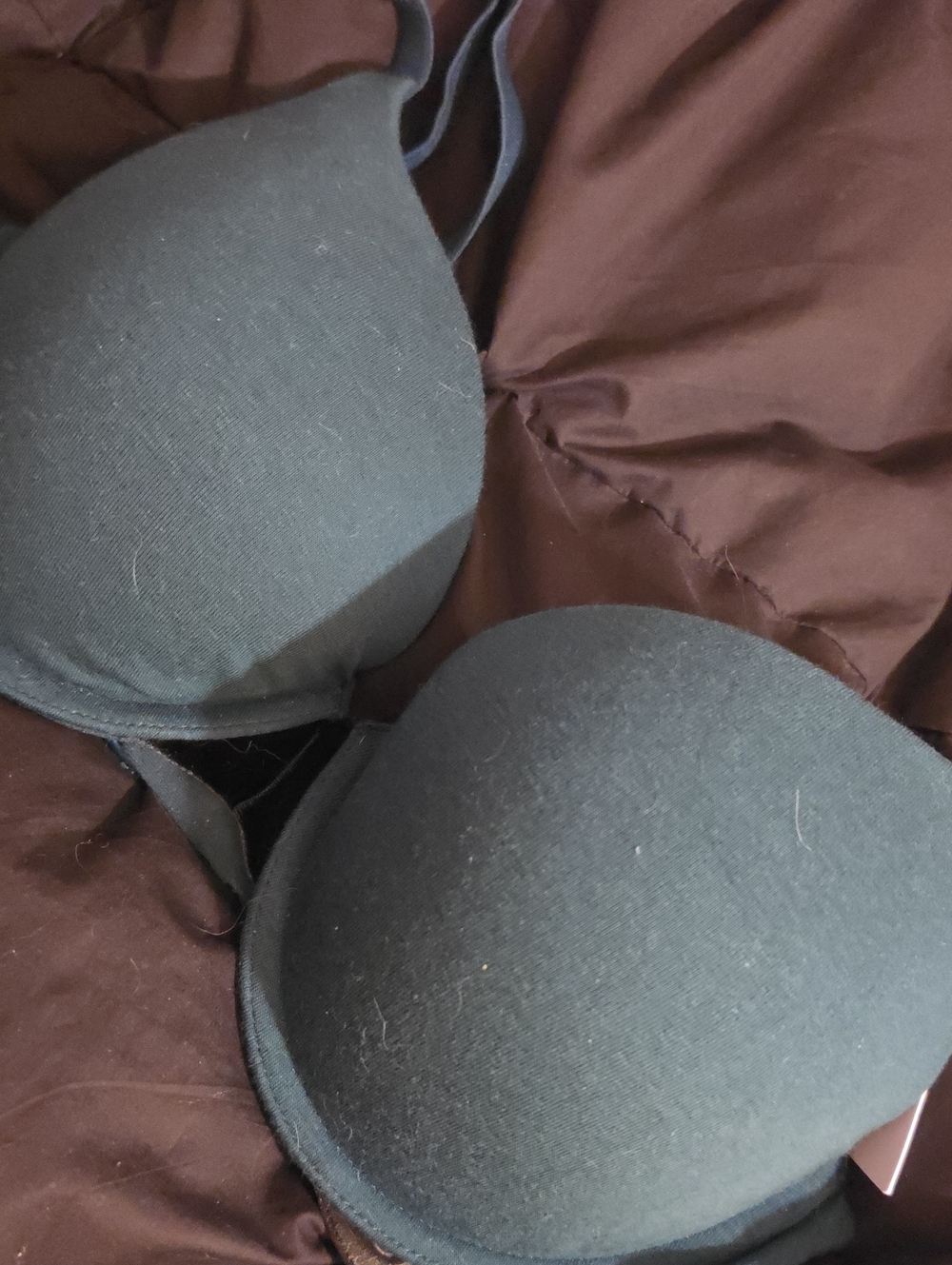 Nwt Victoria's Secret Velvet Black Molded T-Shirt Bra Green 32DD Pushup